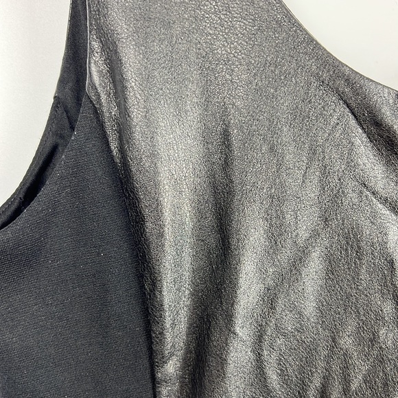 Free People Faux Leather Bodycon Sleeveless Dress Sz: M(8-10) - Picture 5 of 7